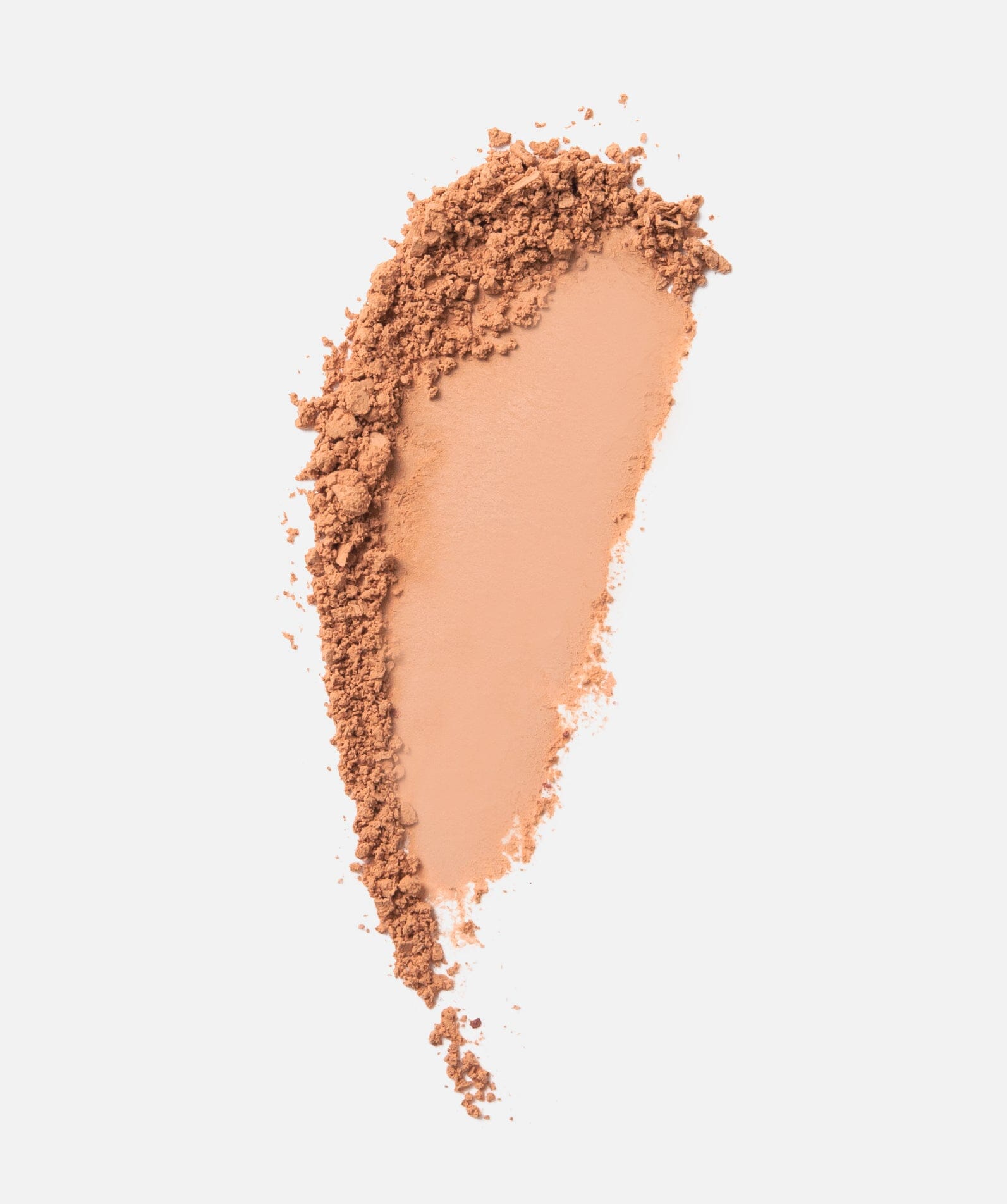 Swatch of finishing powder in warm apricot and beige hue