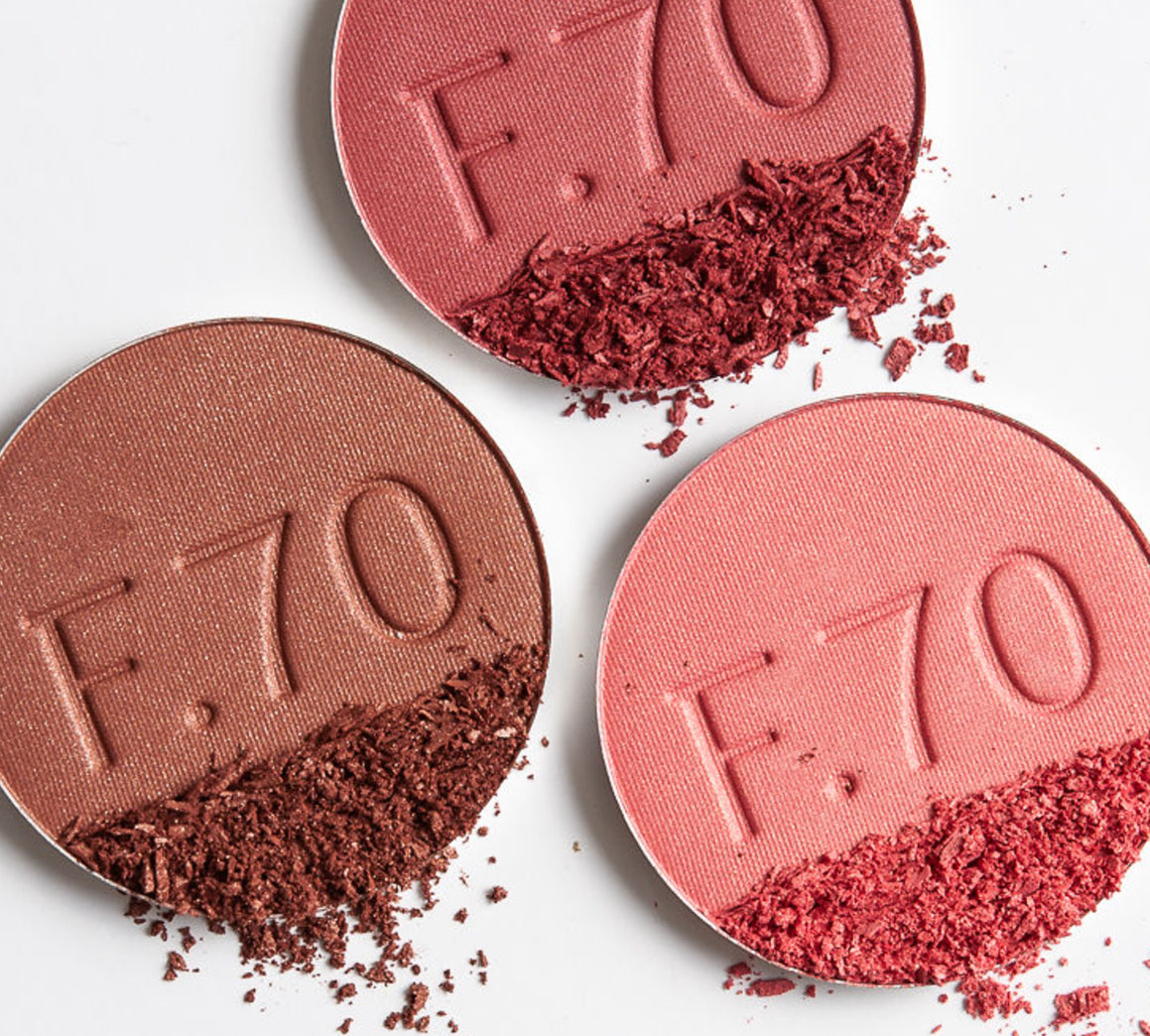 Trio of highly pigmented powder blushes